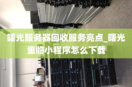 曙光服务器回收服务亮点_曙光重临小程序怎么下载