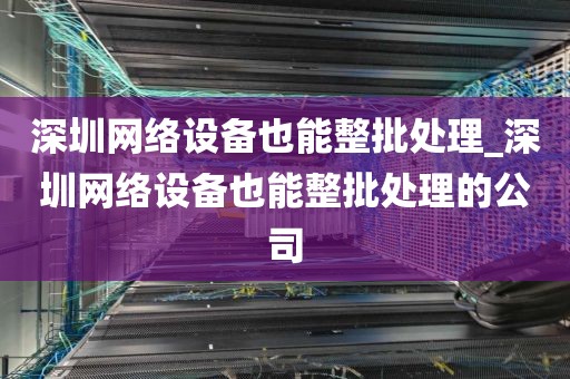 深圳网络设备也能整批处理_深圳网络设备也能整批处理的公司